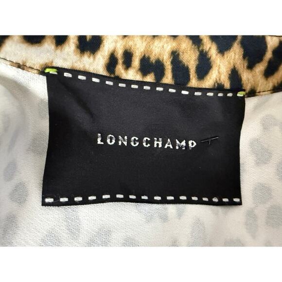 Longchamp Animal Print Zip Shirt Jacket Cotton NWOT Authentic M/L - Picture 5 of 8